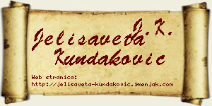 Jelisaveta Kundaković vizit kartica